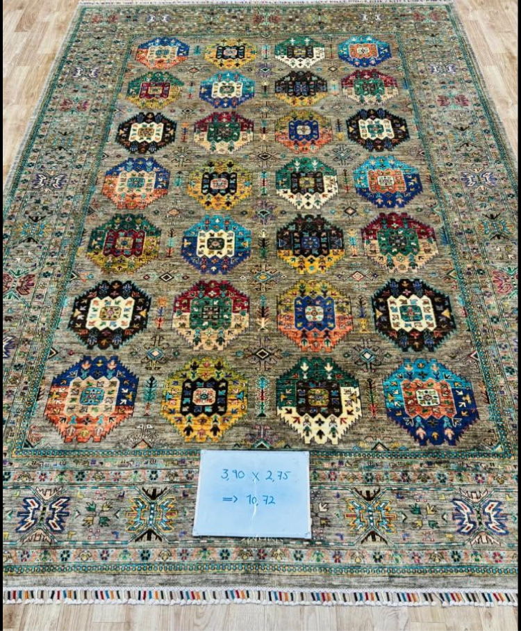 Two Afghan Gabbehs and Badam Gul Mir Wool Area Rug