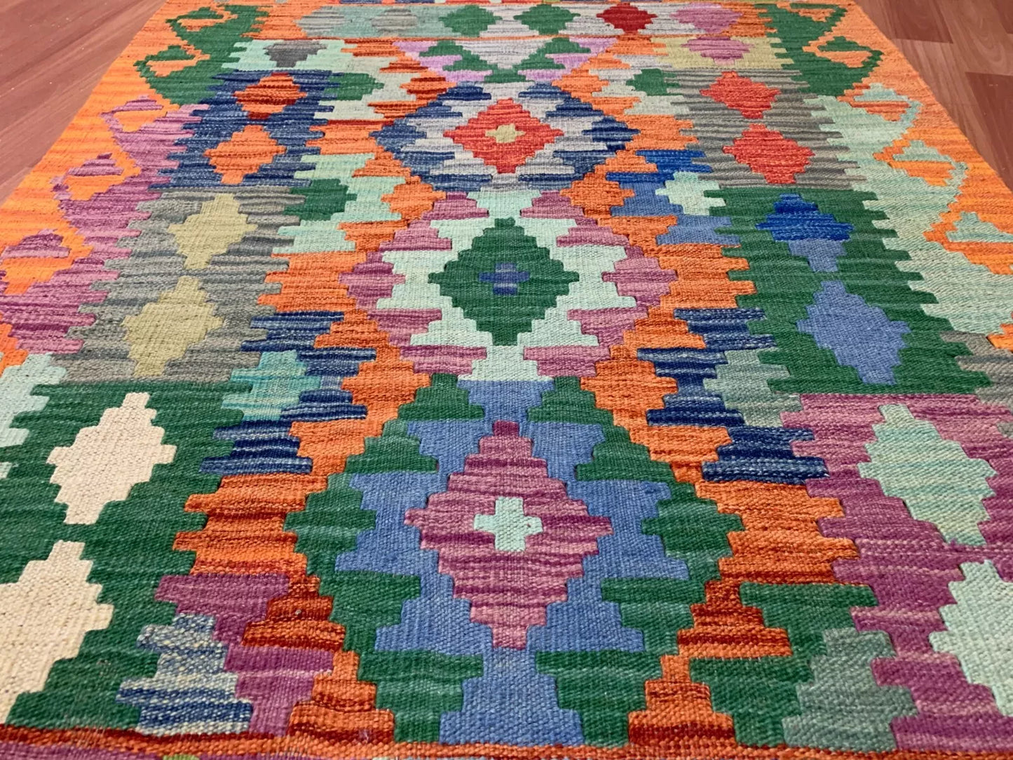 Hand Knotted Afghan Chobi Kilim Kilm Wool Area Rug 5 x 3 Ft