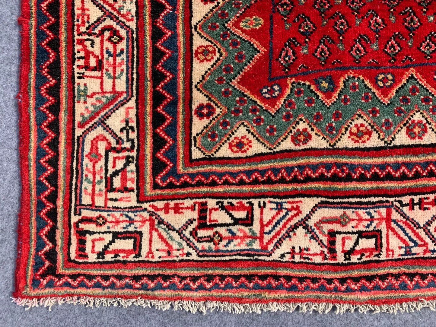 Badam Gul Mir Wool Area Rug Hand Knotted 11 x 7 Ft