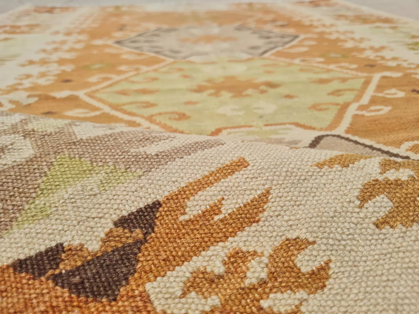 Authentic Hand Knotted Vintage Shrz Kilm Kilim Wool Area Rug 5 x 3 Ft