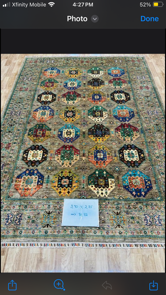 Two Afghan Gabbehs and Badam Gul Mir Wool Area Rug