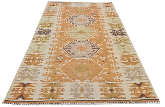 Authentic Hand Knotted Vintage Shrz Kilm Kilim Wool Area Rug 5 x 3 Ft
